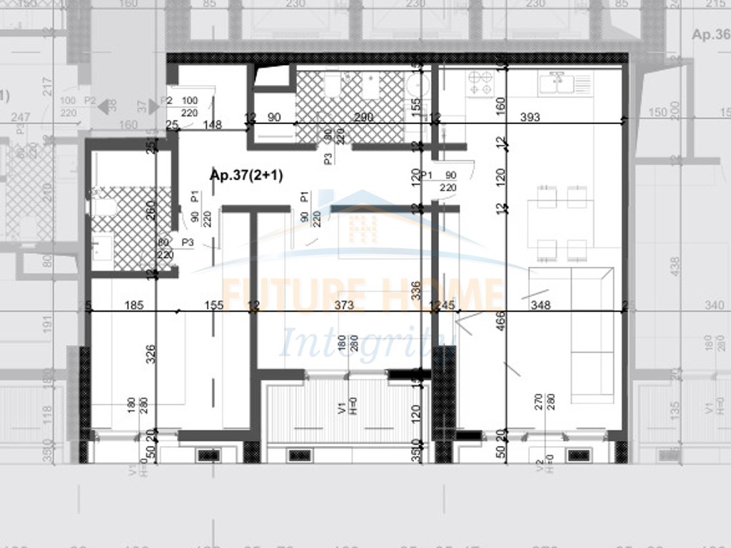 For sale, Apartment 3+1+2, Filigree Tower, Tirana.