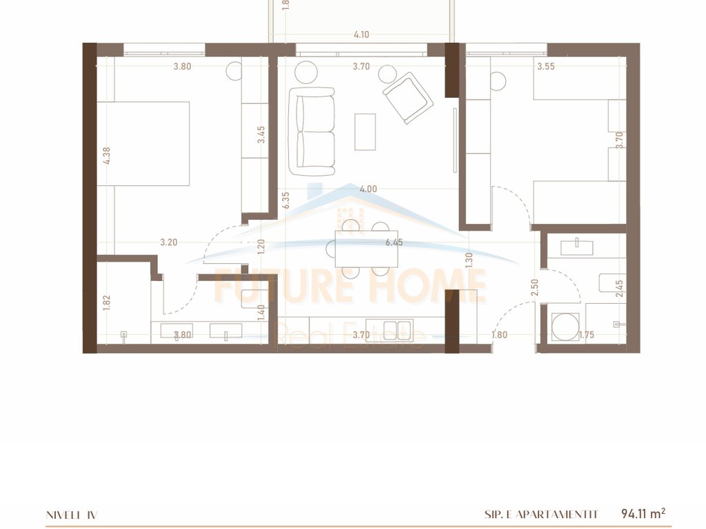 For sale, Apartment 2+1+2. Golem, Durres.
