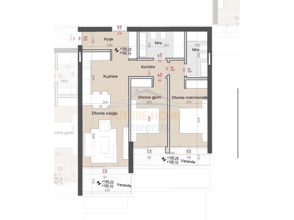 For sale, Apartment 2+1+2, Green Coast II, Palasë.
