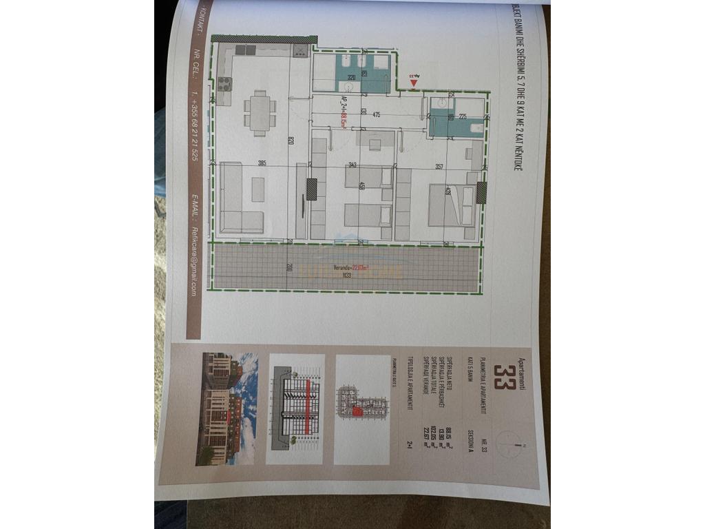 For sale, Apartment 2+1+2, Kamëz, Tirana.