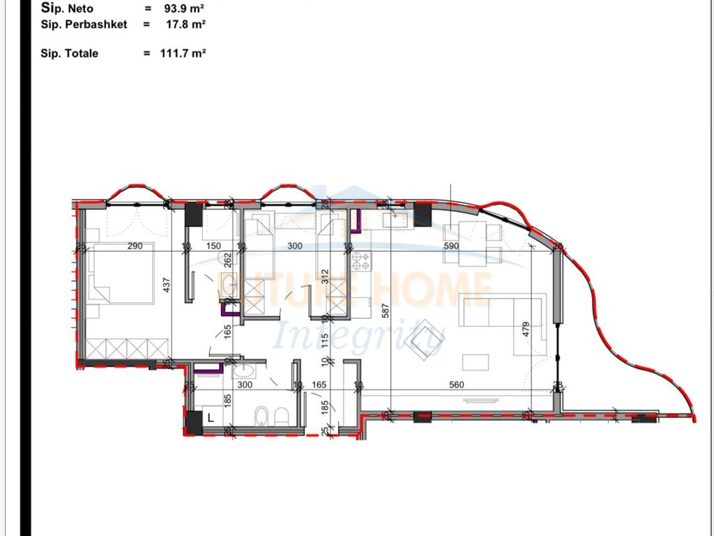 For sale, 1+1 Apartment Aluna Complex, Tirana.