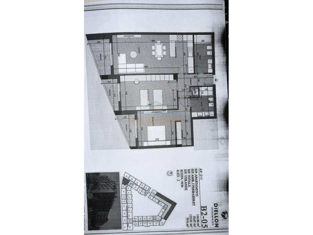Apartment 2+1+2 for sale, "Diellon" Complex, Paskuqan, Tirana