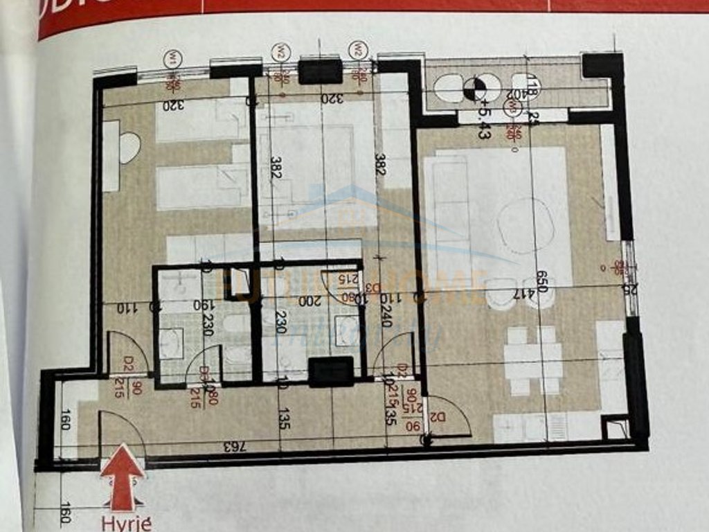 For sale, 2+1 Apartment, Porcelan, Tirana.