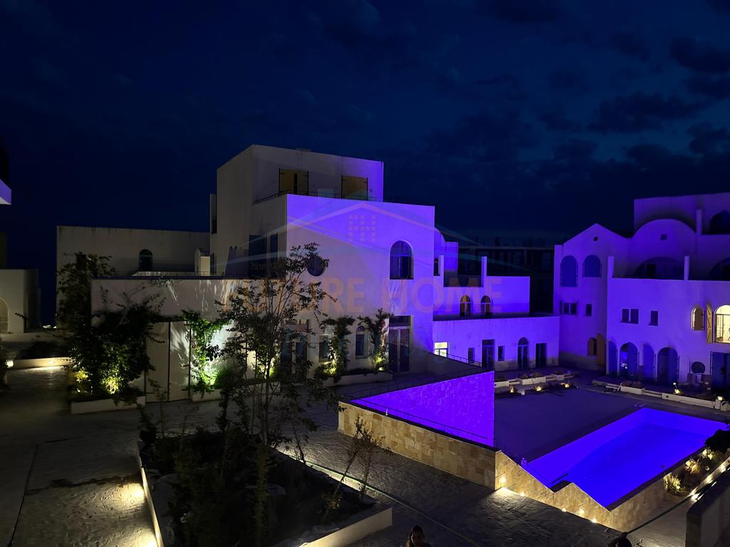 For sale, Apartment 2+1+2+Parking Space, Santorini Complex, Dhërmi.