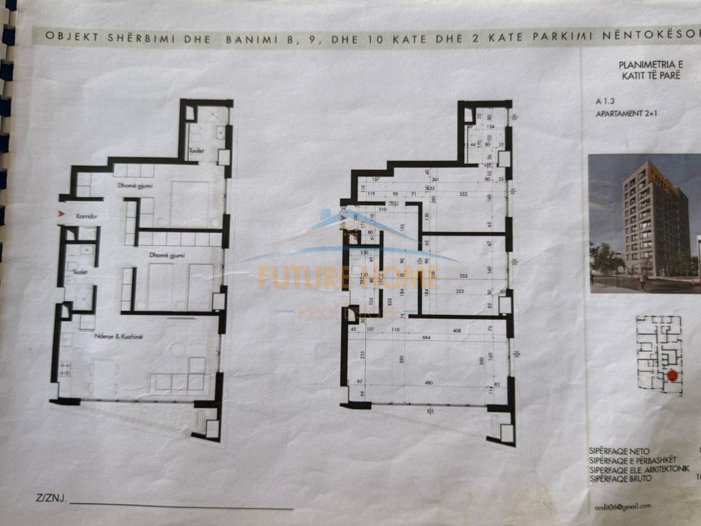 For sale, Apartment 2+1+2, near Alidemi Field, Tirana., Tirana.