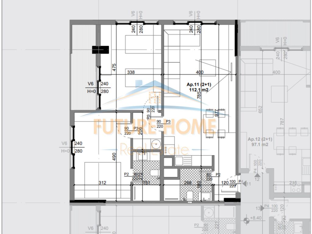 For sale, Apartment 2+1+2, Quad Residence, Kamez