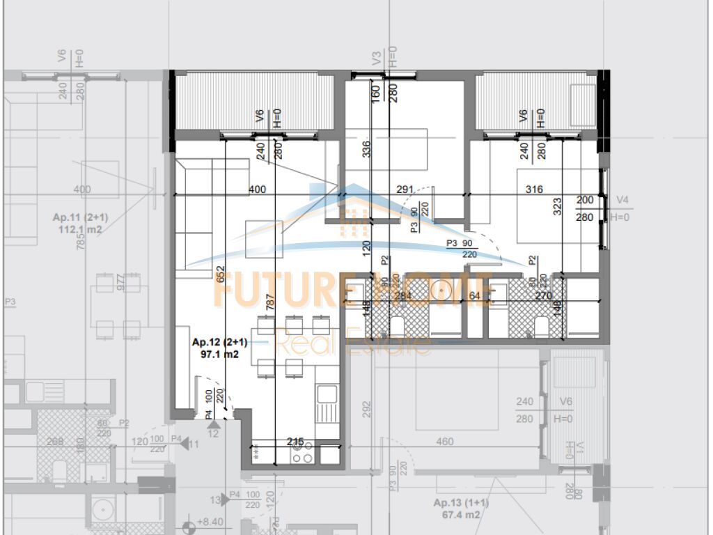 For sale, Apartment 2+1+2, Quad Residence, Kamez