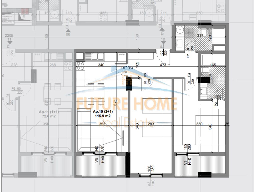 For sale, Apartment 2+1+2, Quad Residence, Kamez