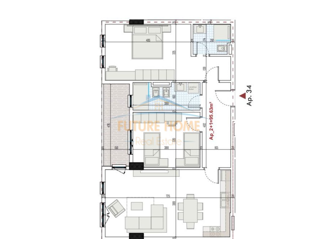 Shitet, Apartament 2+1+2, Ringside Residence, Paskuqan