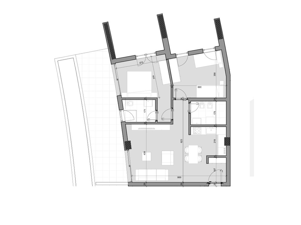 For sale, Apartment 2+1+2+ Veranda, Farka Hills Residences