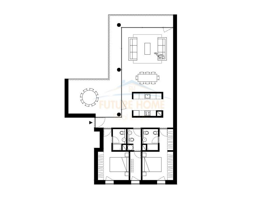 For sale, Apartment 2+1+3, "By Long Hill Residences", Mjull-Bathore, Tirana.