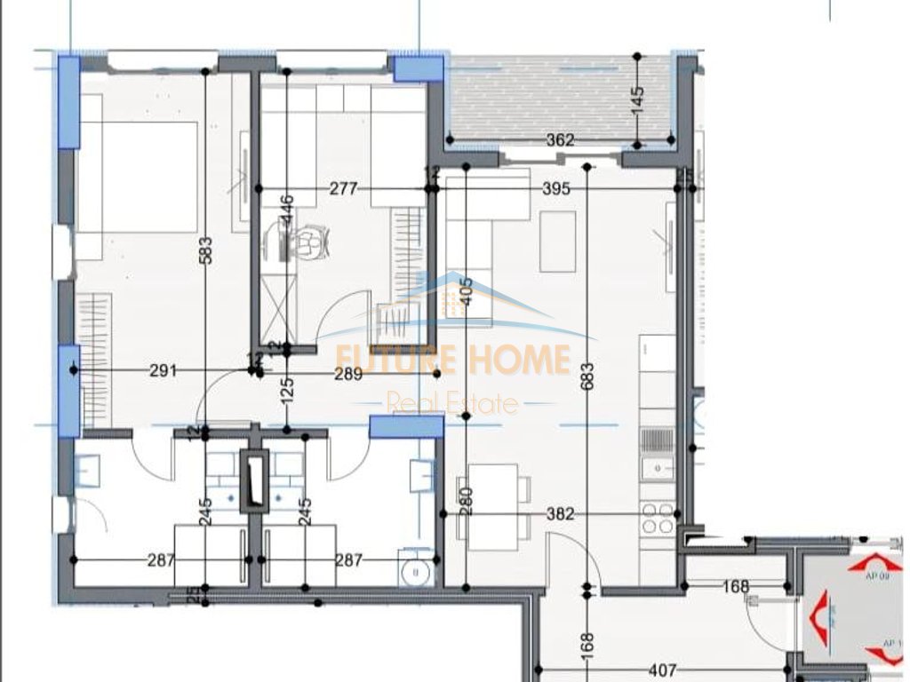 Shitet, Apartament 2+1, Belfiore Residence 2, Paskuqan