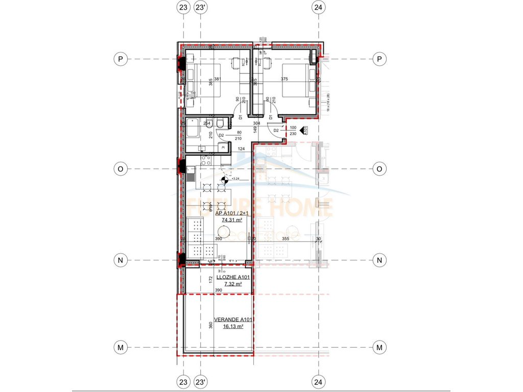 For sale, 2+1 Apartment, Dhërmi.