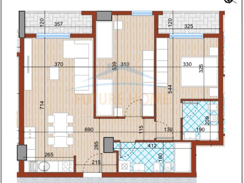 For sale, 2+1 Apartment, UrbanVista Complex Tirana, Don Bosko