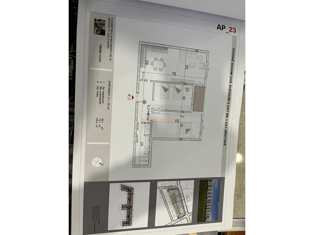 For sale, 2+1 Apartment, Venatino 2 Complex, Kamëz, Tirana.