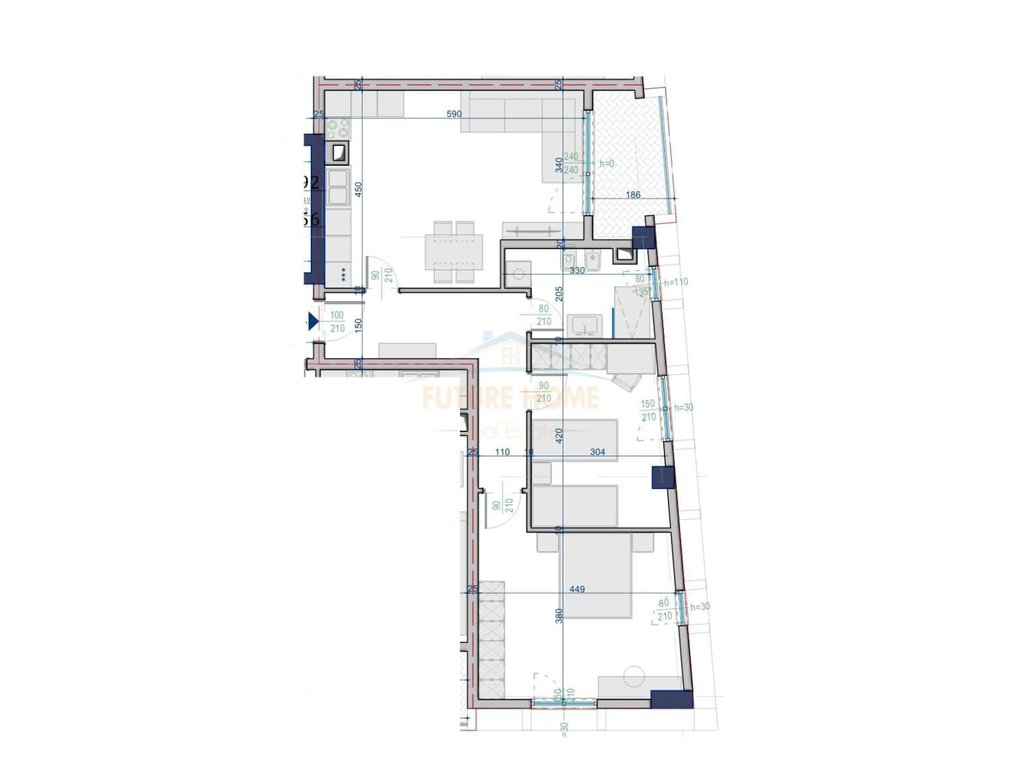 For sale, Apartment 2+1+2, "FAEA EVER" Residence, Paskuqan, Tirana.