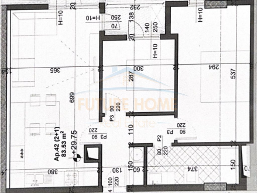 For sale, 2+1 Apartment, "Meis Garden Residence", Aviation Field.
