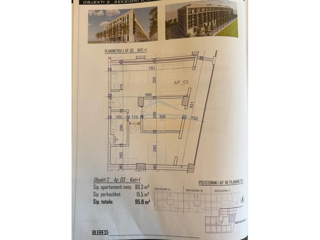For sale, 2+1 Apartment, "Bonita" Residence, Golem, Kavajë