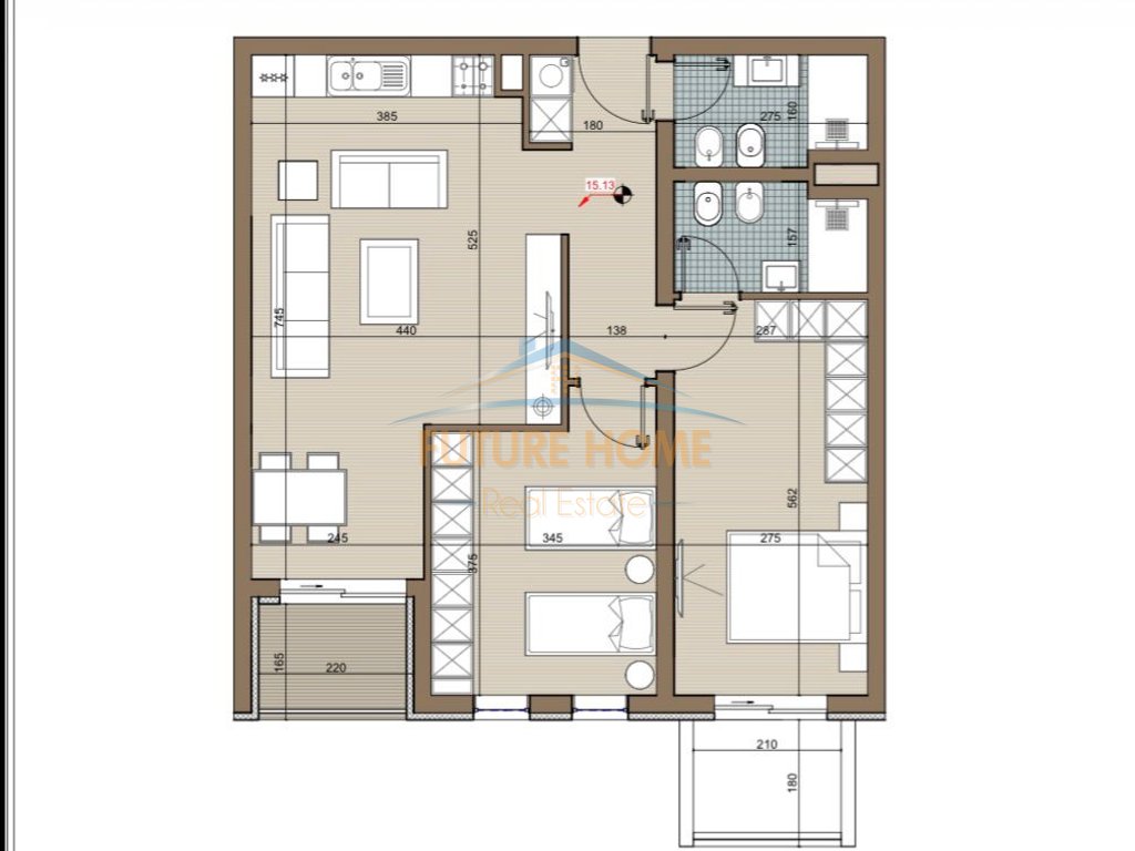 Shitet, Apartament 2+1, Riviera Residence,Kamëz.