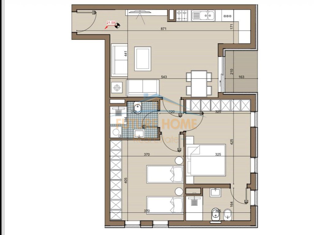 Apartament 2+1, Riviera Residence, Kamëz