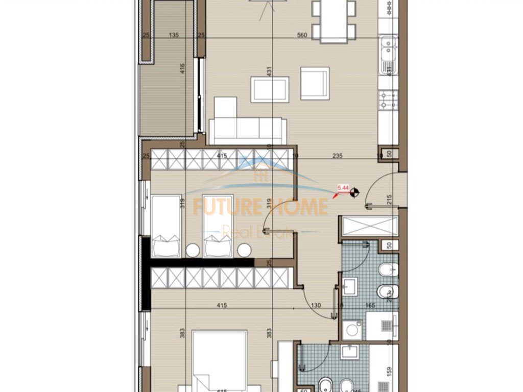 Shitet, Apartament 2+1, Riviera Residence,Kamëz.