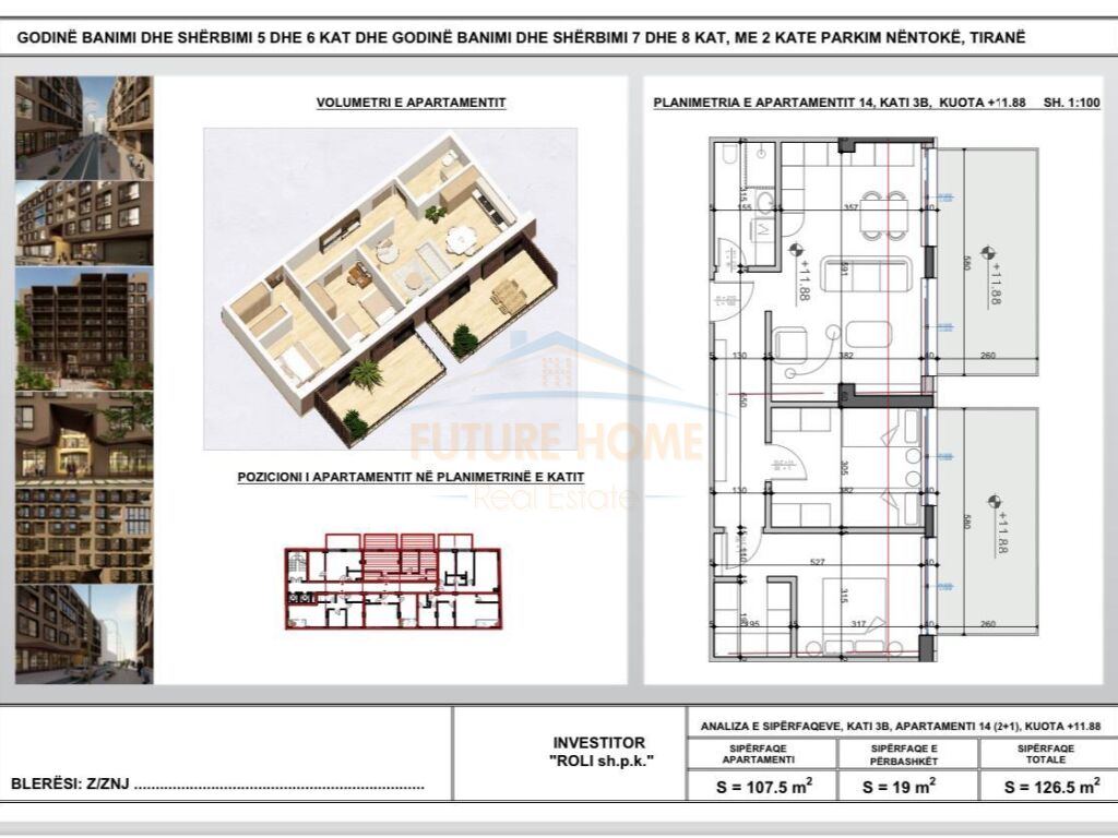 For sale, Apartment 2+1, Siri Kodra Street