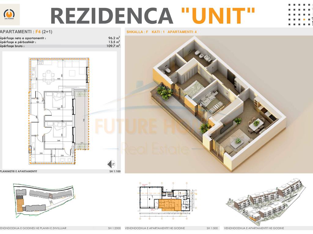 Shitet, Apartament 2+1, UNIT RESIDENCE, TEG