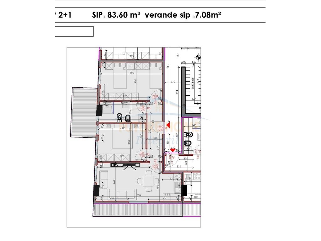 For sale, 2+1 Apartment + Veranda, Kodra e Liqenit Residence, Paskuqan, Tirana.