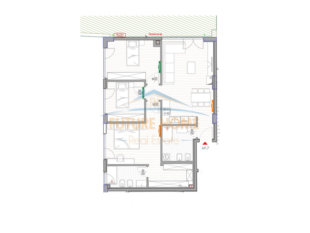 For sale, Apartment 3+1+2, Forest Villas, Dry Lake.