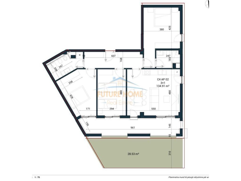 Shitet, Apartament 3+1+2, Sun Palasë Residence