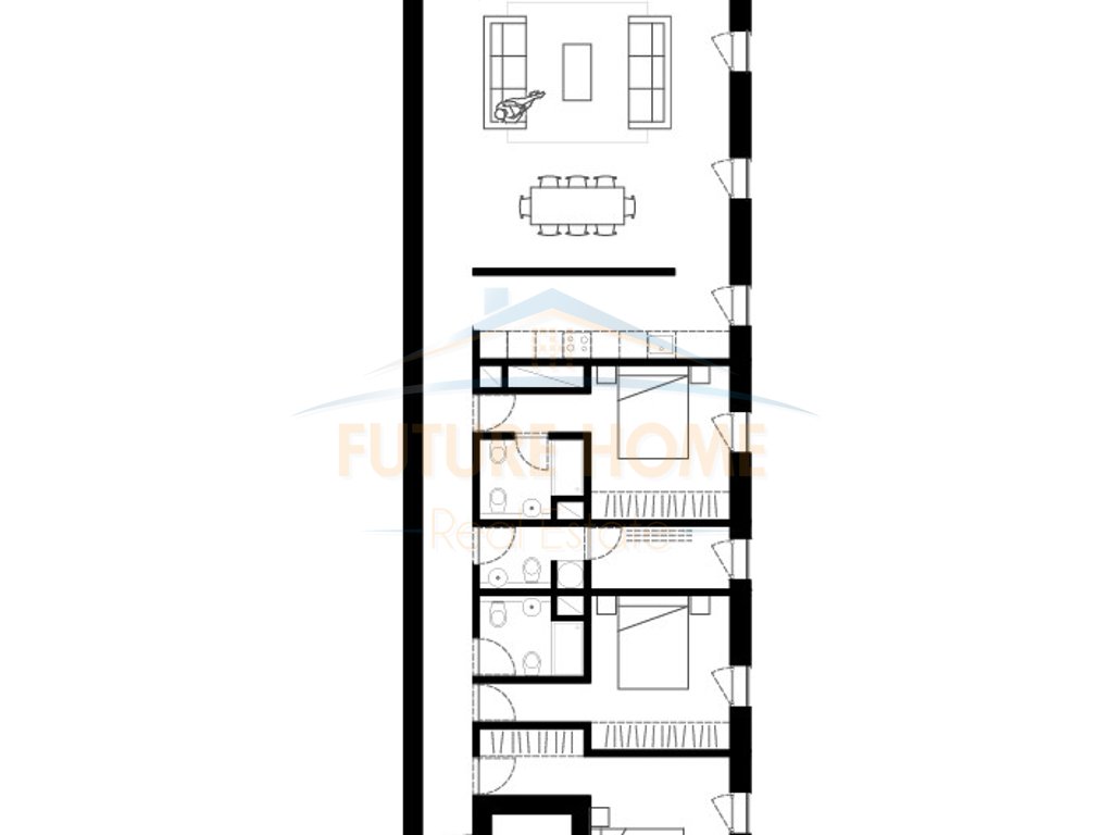 Shitet, Apartament 3+1+3, “By Long Hill Residences”, Mjull-Bathore, Tiranë.