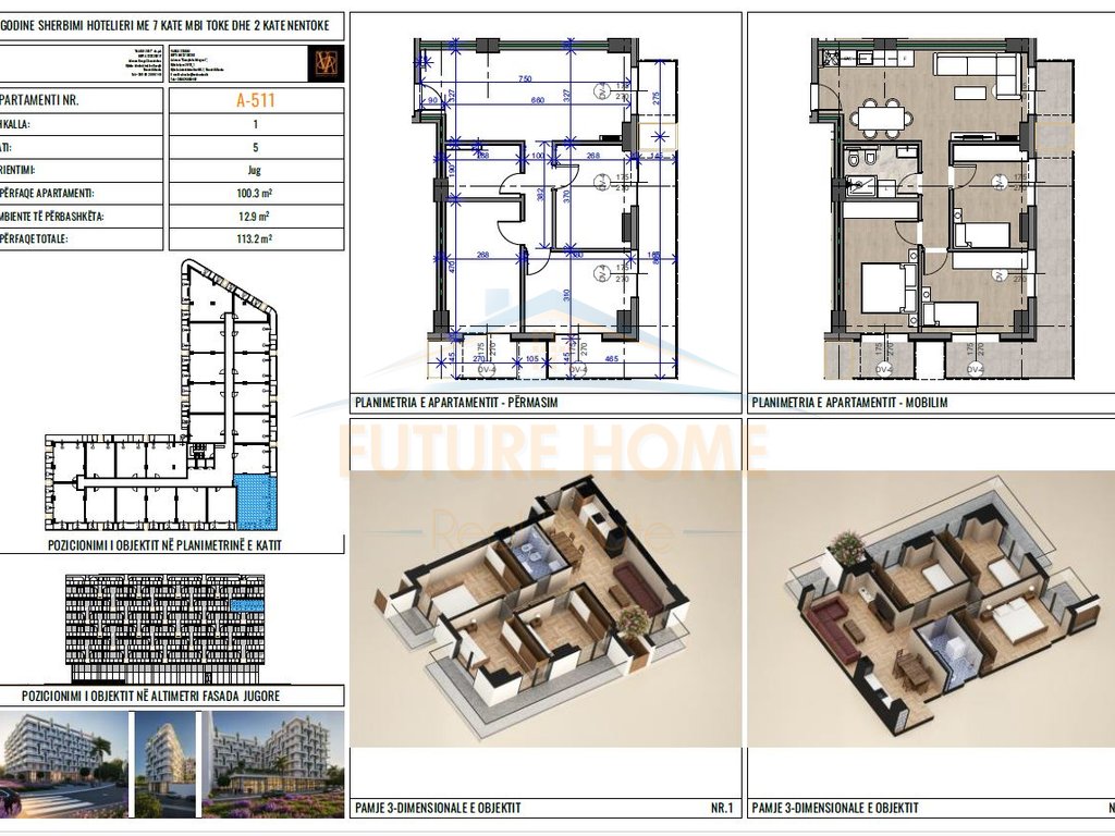 For sale, 3+1 Apartment, Residence "Dragot 2", Golem, Kavajë
