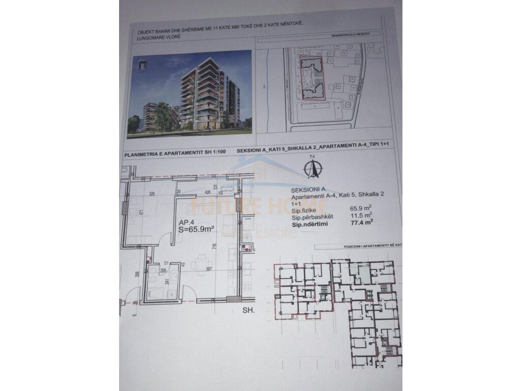 For sale, Apartment 1+1, Lungomare, Vlora.