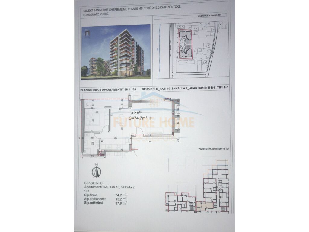 For sale, Apartment 1+1, Lungomare, Vlora.
