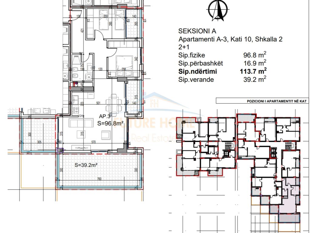 For sale, Apartment 2+1, Lungomare, Vlora.