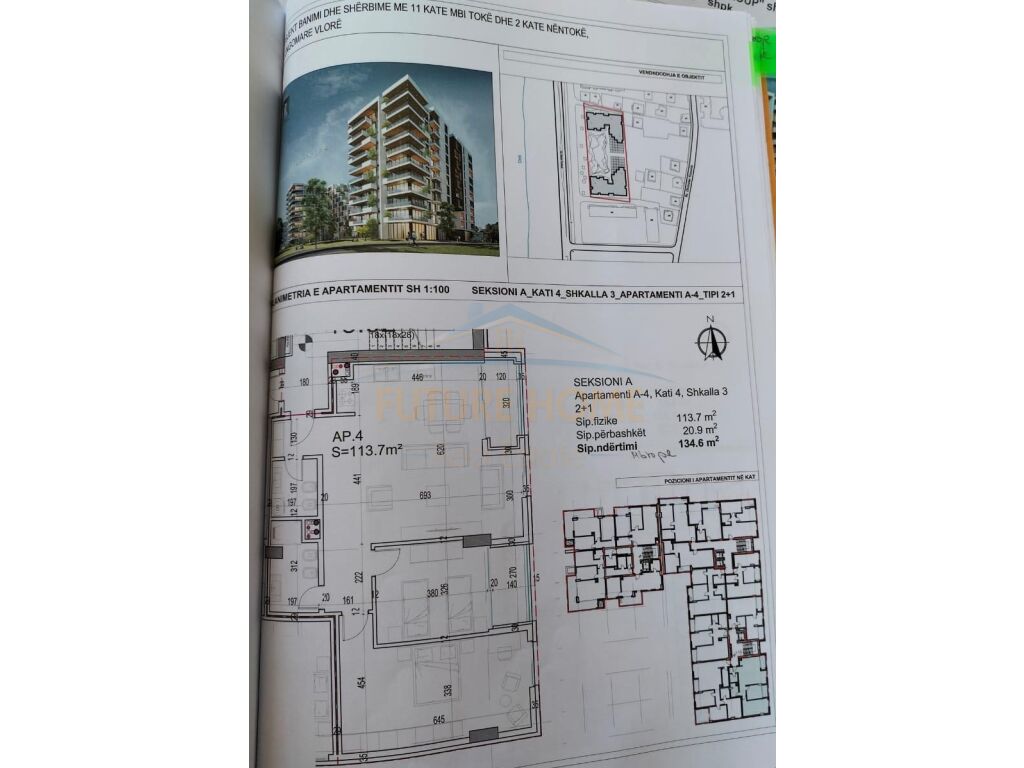 For sale, Apartment 2+1, Lungomare, Vlora.