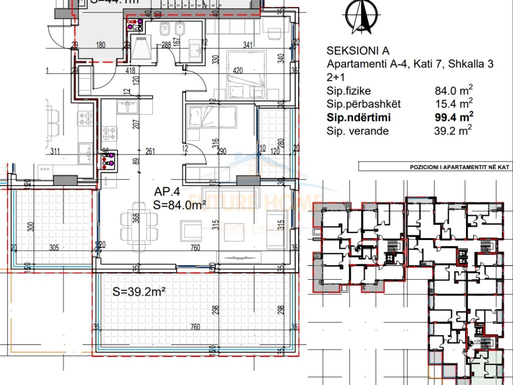 For sale, Apartment 2+1, Lungomare, Vlora.