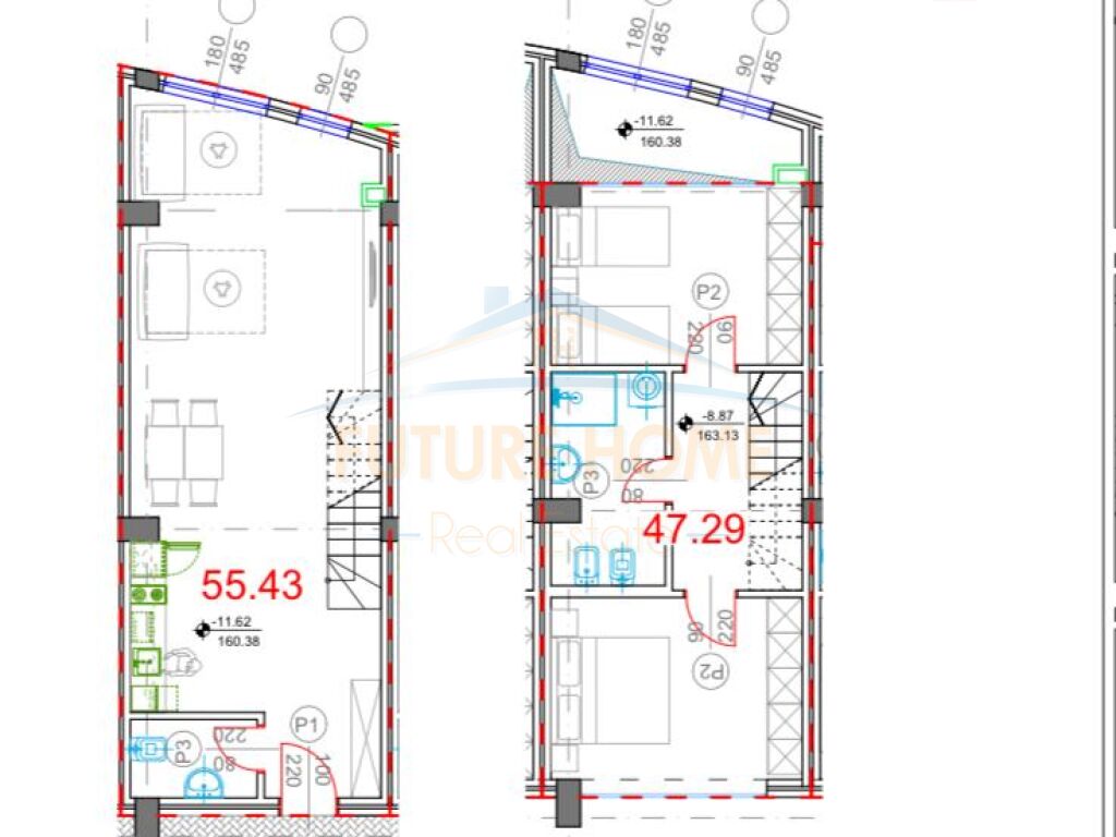 Shitet, Duplex 2+1+2, Rezidenca Kodra Diellit 2.Tirane