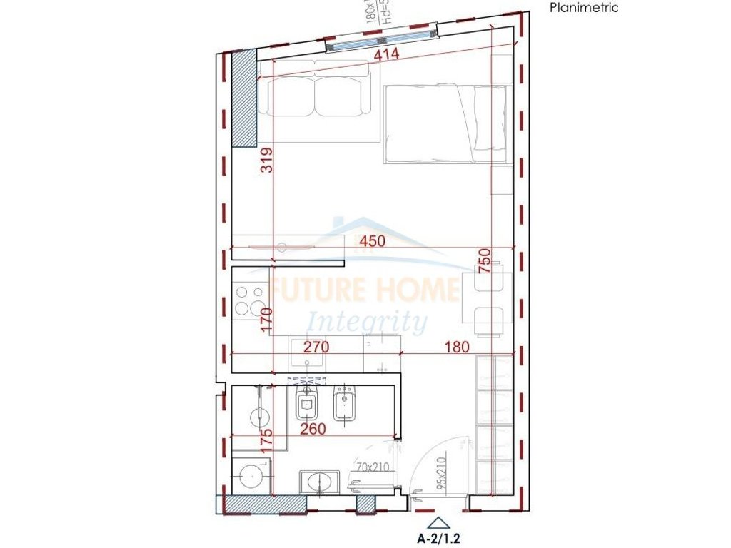 For sale, Studio apartment, House Residence, Tirana.