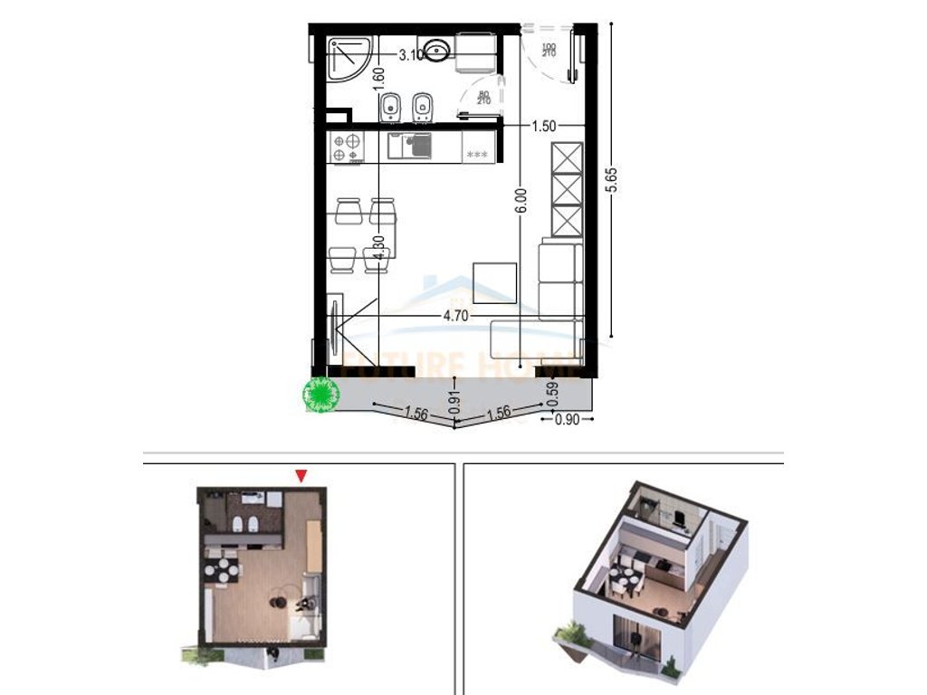Apartments of different typologies for Sale at “URBAN X”, Residence Ne Spille