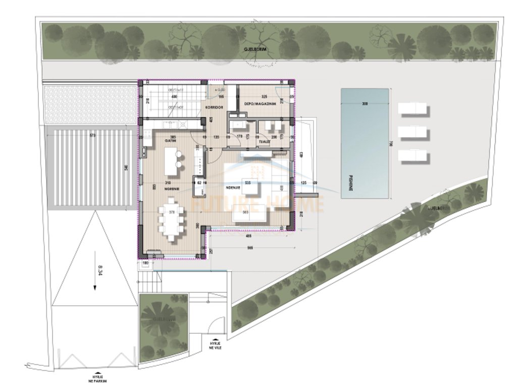 3-storey villa for sale, Farka Lake, Tirana.