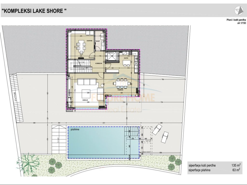 3-storey villa for sale, Farka Lake, Tirana.