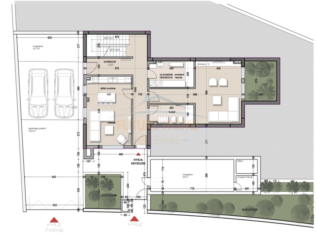 3-storey villa for sale, Farka Lake, Tirana.