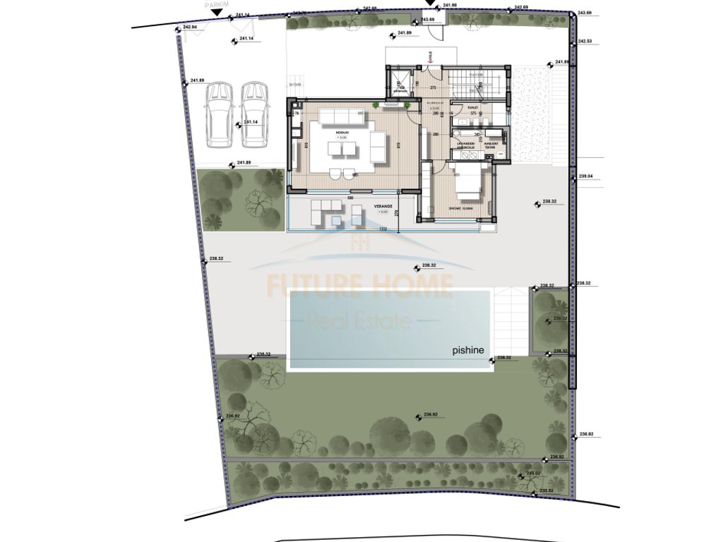 3-storey villa for sale, Farka Lake, Tirana.