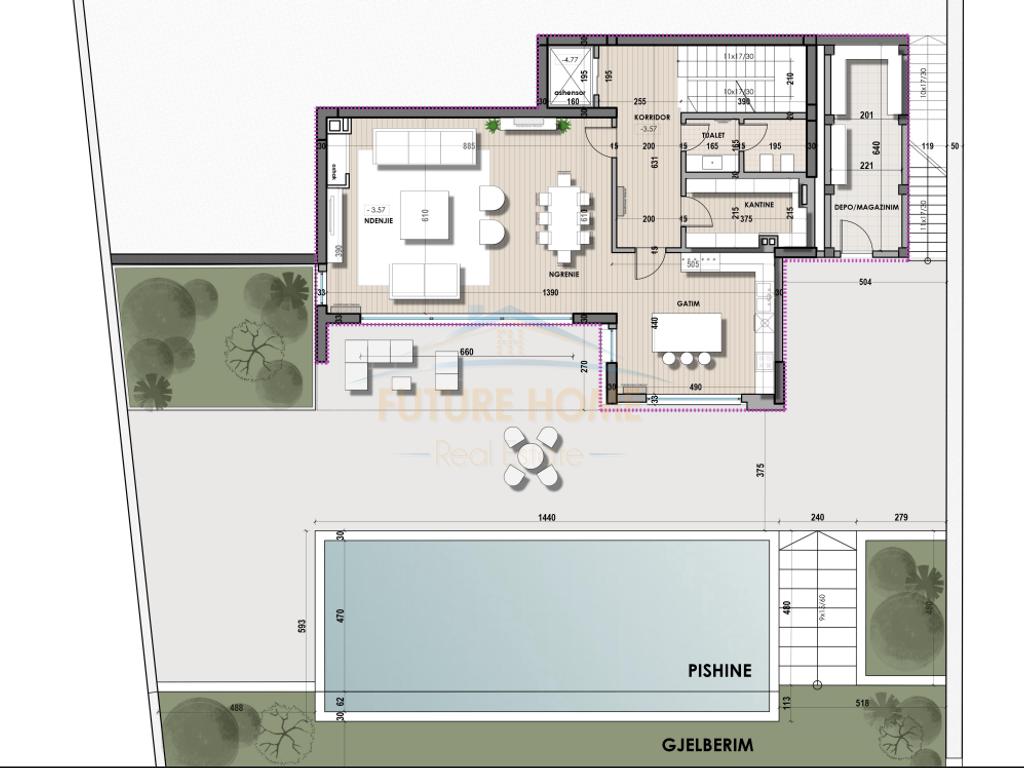 3-storey villa for sale, Farka Lake, Tirana.