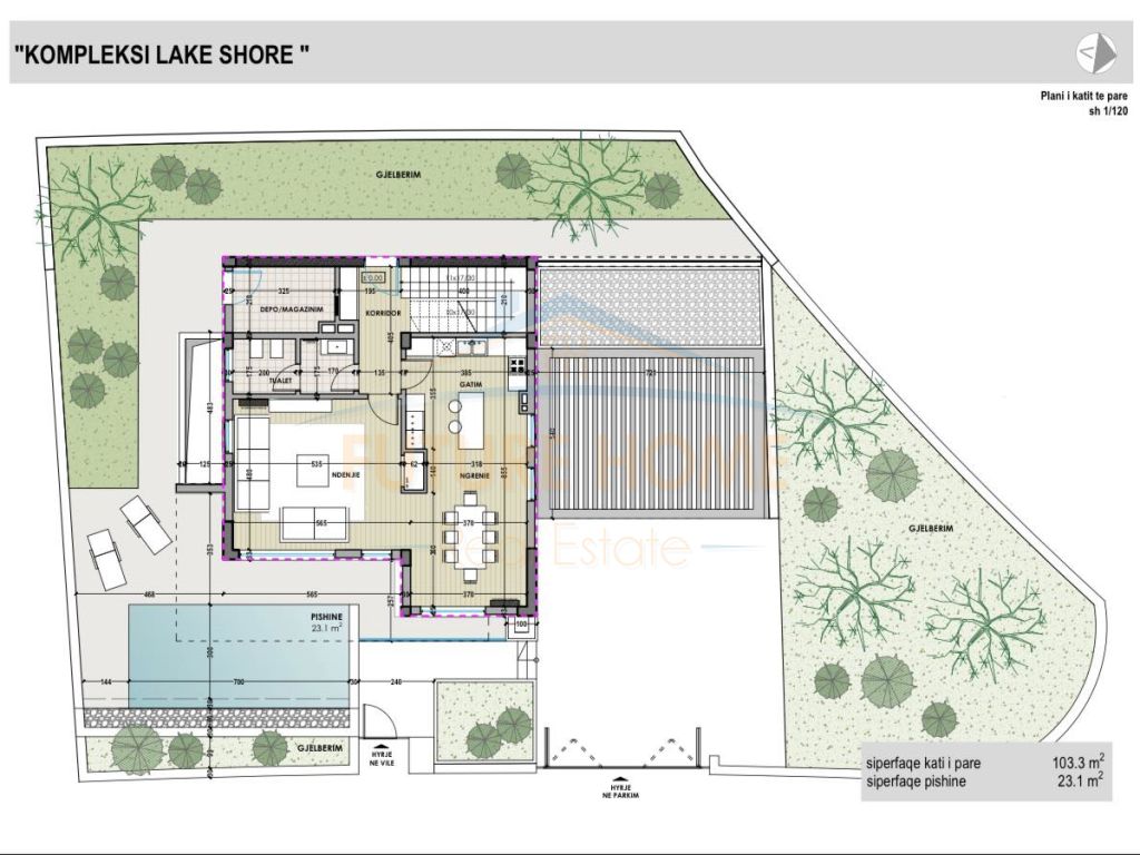 3-storey villa for sale, Farka Lake, Tirana.