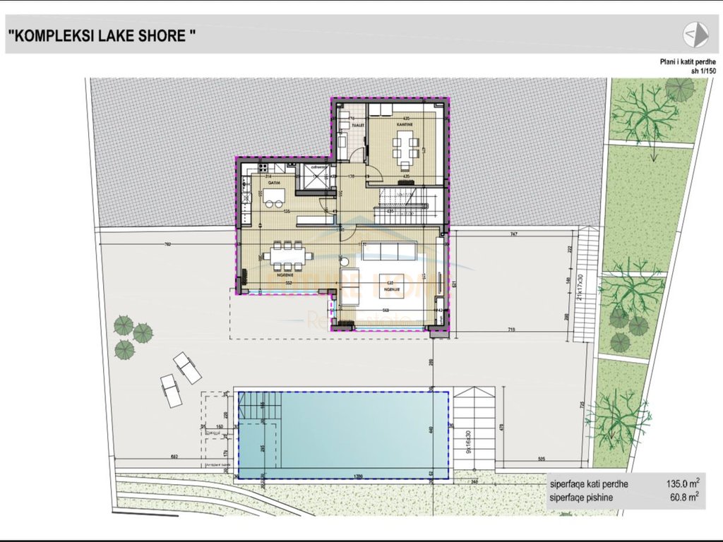 3-storey villa for sale, Farka Lake, Tirana.