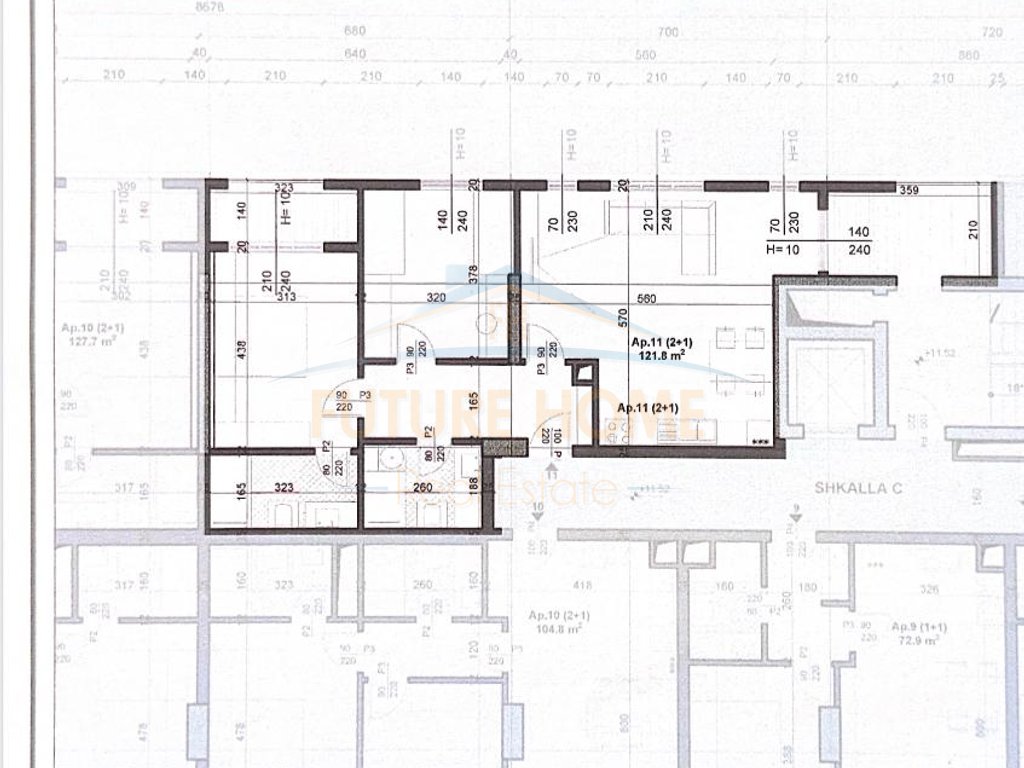Shitje, Apartament 2+1+2, San Paolo Residence, Tiranë.
