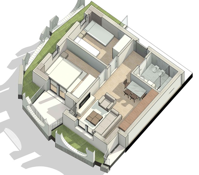 Apartments; Radhima Fortress, Vlore